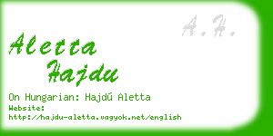 aletta hajdu business card